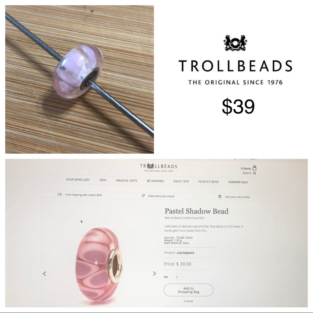 Trollbeads - Pastel Shadow Bead